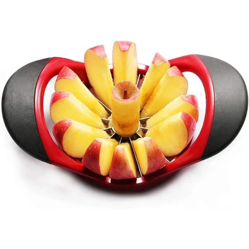 Apple Corer Slicer - Multifunktionales Küchengerät zum Obstschneiden, Edelstahl-Apfelschneider &