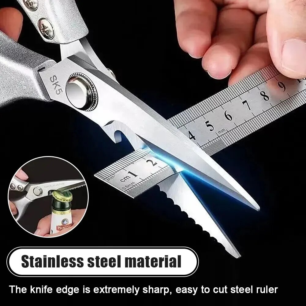 Kitchen Gadgets Plus - Edelstahl-Küchenschere zum Schneiden von Huhn, Knochen,