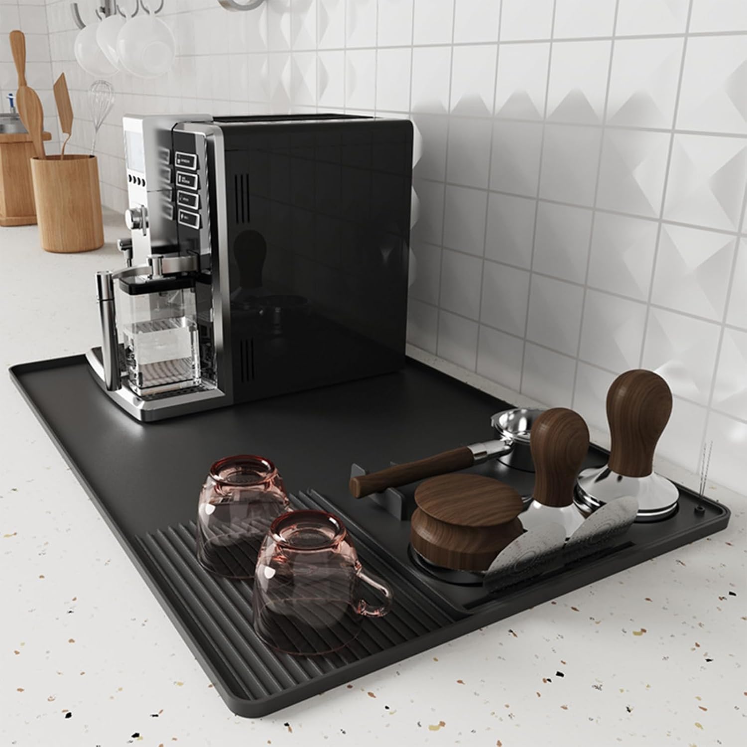 Kitchen Gadgets On Sale - 3-in-1-Kaffeematte aus Silikon, multifunktionale, rutschfeste Barmatte
