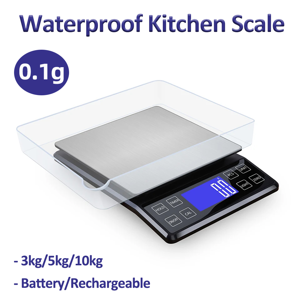 Kitchen Gadgets Electronic - Digitale Küchen waage 0,1g hochpräzise 3kg/5kg/10kg