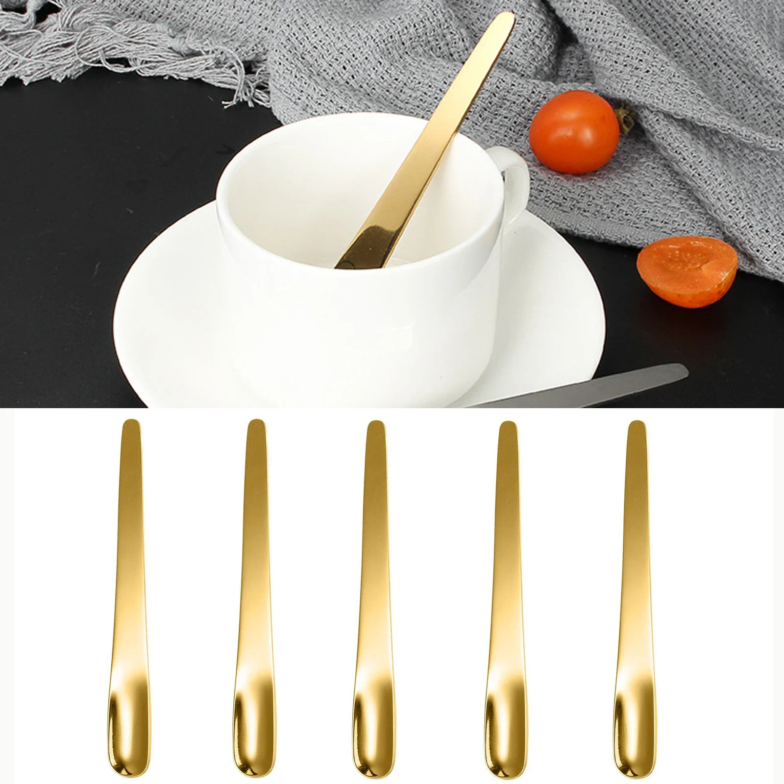 Kitchen Gadgets Blender - 5 Stück Kaffee löffel Edelstahl Flach