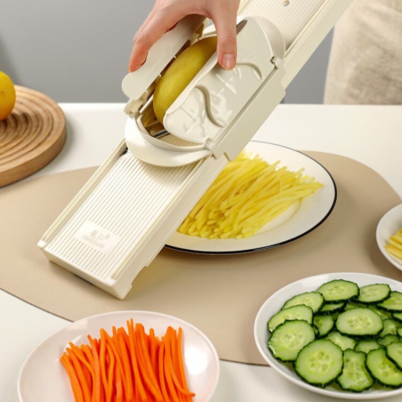 Kitchen Gadgets Gifts - Gemüseschneider mit Behälter, Handschutz, Kartoffelreibe, Käsereibe,