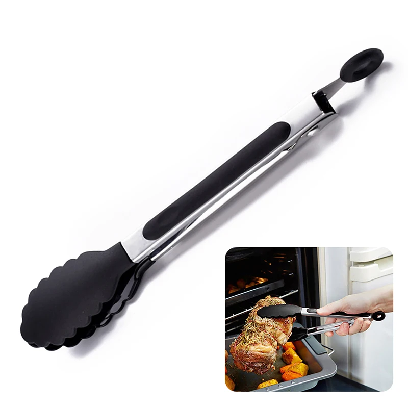 Kitchen Gadgets List - Lebensmittelzange, Edelstahl, Küchenzange, Silikon, Nylon, rutschfest,