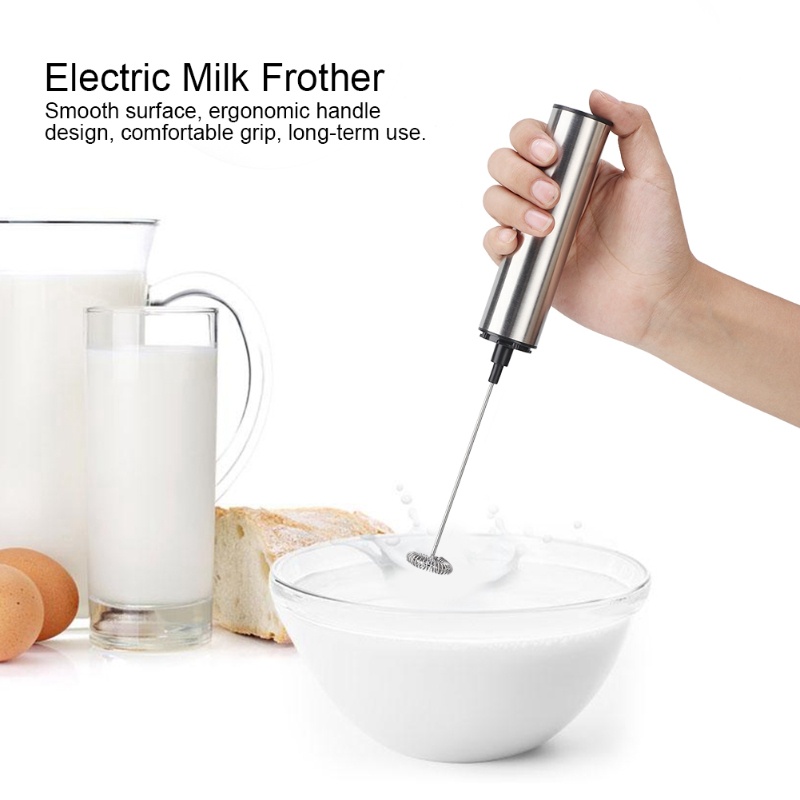 Kitchen Gadgets Blender - Handgehaltener Elektrischer Milchaufschäumer Wiederaufladbarer Edelstahl-Mixer USB-Anschluss