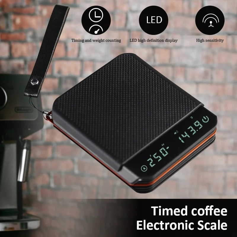 Kitchen Gadgets Plus - Küchenwaage, Kaffeezubehör, 2 kg/0,1 g Genauigkeit,