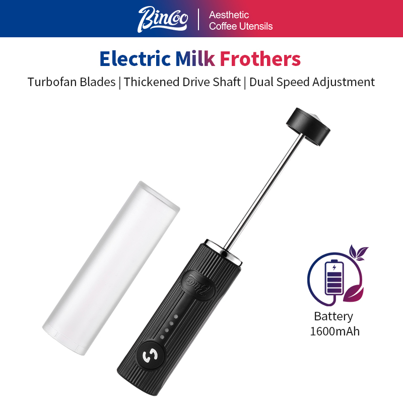 Kitchen Gadgets Website - BINCOO Elektrischer Kaffeeaufschäumer, USB wiederaufladbar, 2