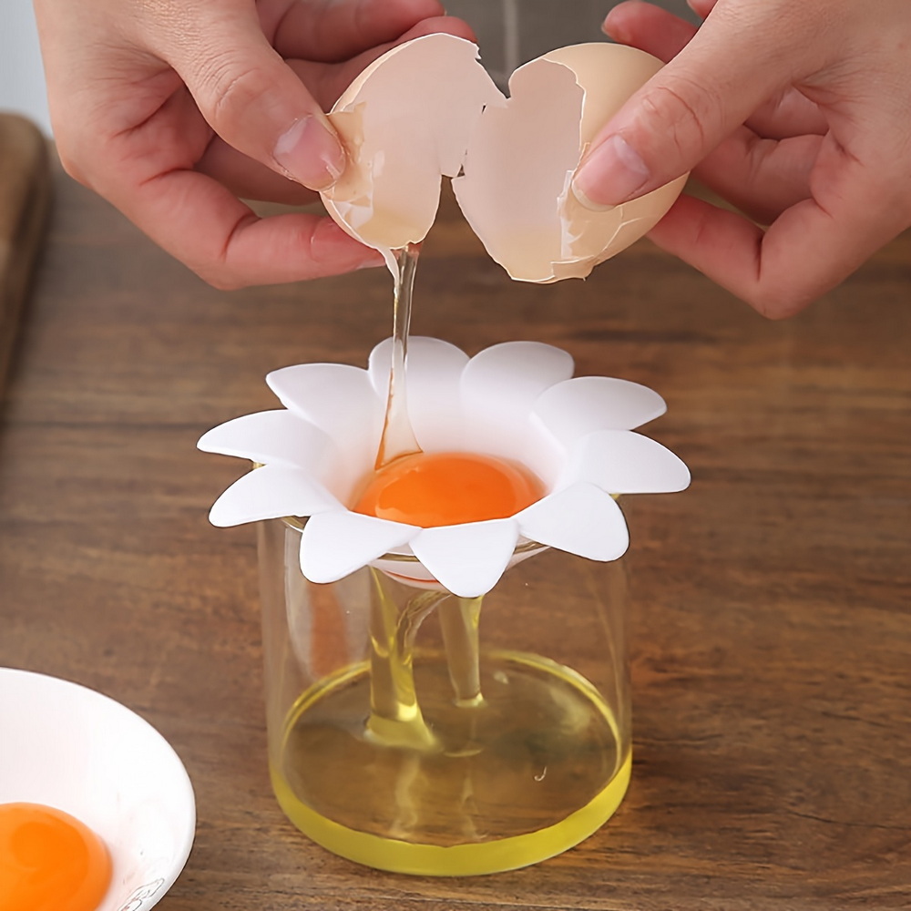 Egg Separator Tool - 1 Stück/ Niedlicher Eiweiß-Eigelb-Separator mit Blumendesign