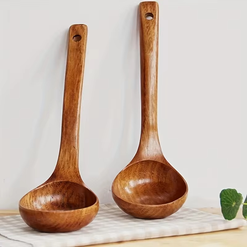 Kitchen Gadgets On Sale - 1 Stück Antihaft-Kochlöffel aus Holz, täglich
