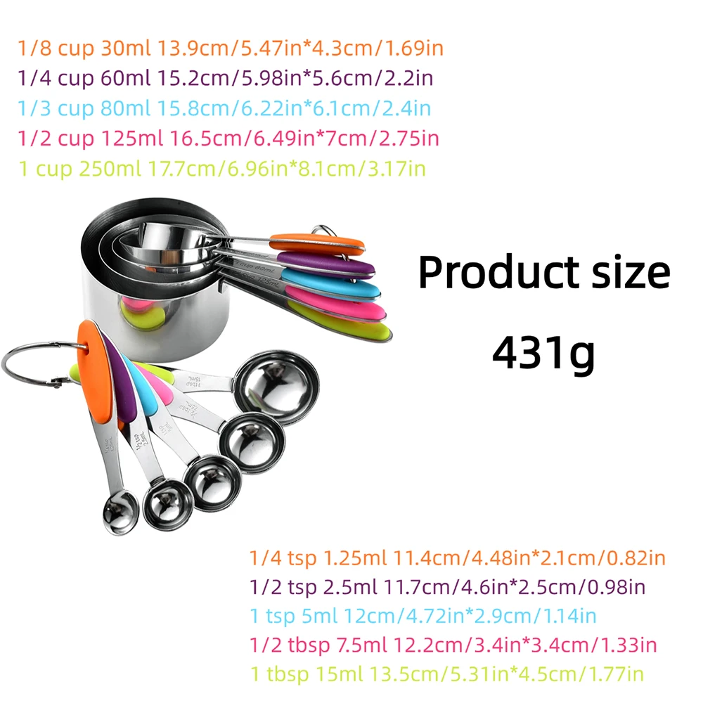 5/10Pcs Edelstahl Messbecher U – Kitchen Gadgets List Bewertung und Preis