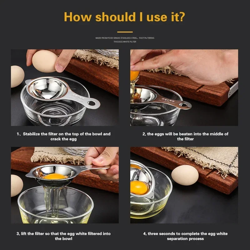 Eiweißer Trenner aus Edelstahl – Egg Separator Tool Bewertung und Preis