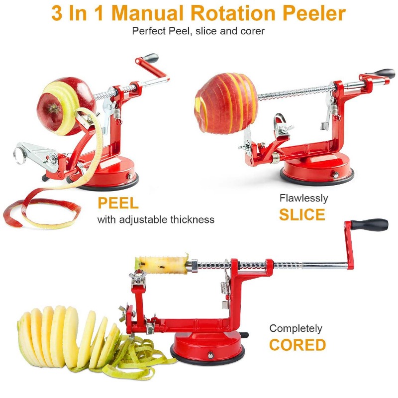3-in-1 Apfelschäler mit Manuel – Apple Corer Slicer Bewertung und Preis